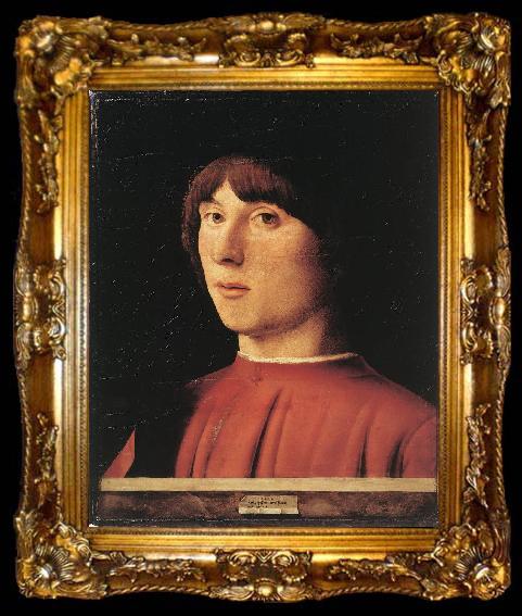 framed  Antonello da Messina Portrait of a Man hh, ta009-2